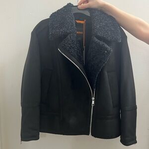 Hugo Boss Women's Black Teddy Jacket